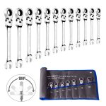 Ratcheting Combination Wrench Set,12 Point