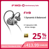 FiiO FH9 Earphones 1DD+6BA HiFi