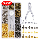 360Pcs Metal Double Cap Rivets