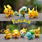 8pcs/set Pokemon Pikachu Figure Ornaments
