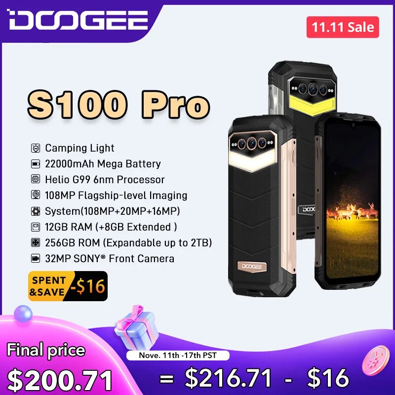 DOOGEE S98 Rugged Phone 8+256GB