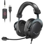 FIFINE Headset,3.5 mm jack&USB Headphone