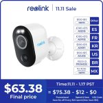 Reolink Argus 3 Pro Battery outdoor Camera 2.4G/5Ghz WiFi Camera 4MP Human/Car Detection 2-way Audio Spotlight Smart Home Cam