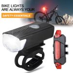USB Rechargeable Bike Light Set