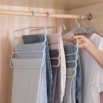 1pc Plastic Solid Pants Hanger,Multifunctional