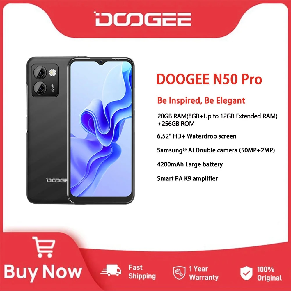 DOOGEE N50S Smartphone 6.52″ 9GB