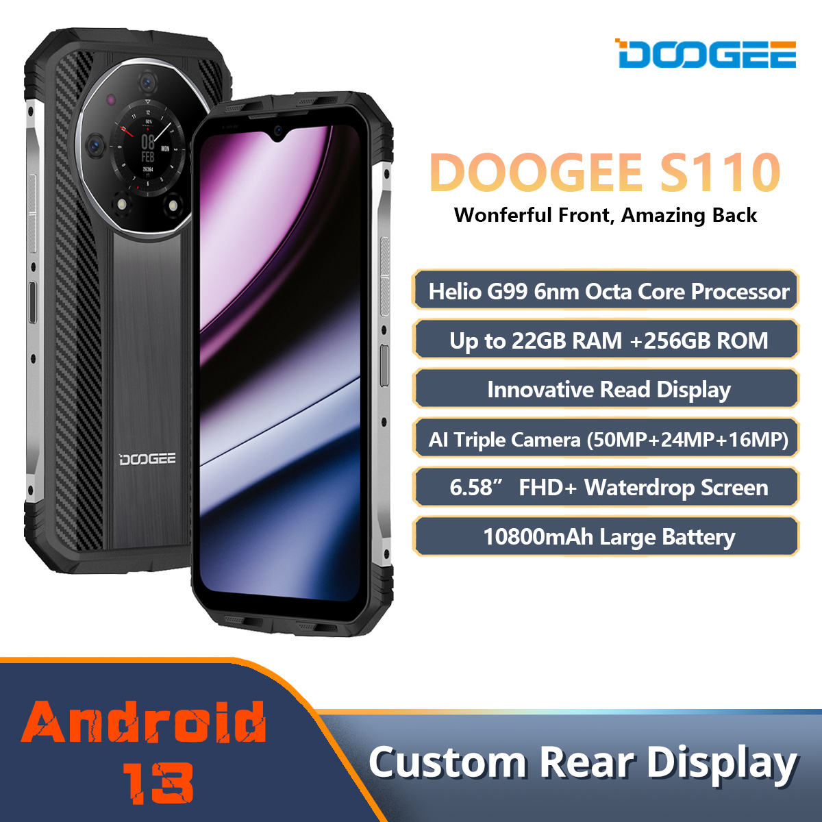 DOOGEE S110 Rugged Phone 6.58”